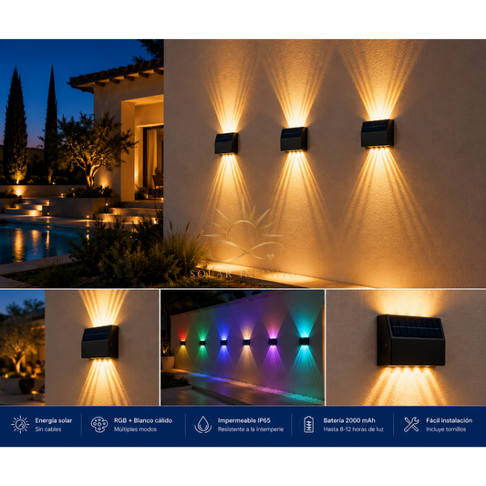 Luz Granada – Aplique Solar RGB | Solar Infinito